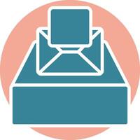 Project Inbox Glyph Two Color Icon vector