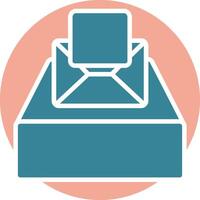 Project Inbox Glyph Two Color Icon vector