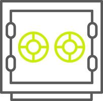 Safe Line Two Color Icon vector