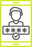 Authentication Line Two Color Icon vector
