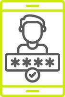 Authentication Line Two Color Icon vector