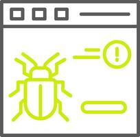 icono de línea de virus de dos colores vector