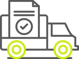 Proof Of Delivery Line Two Color Icon vector