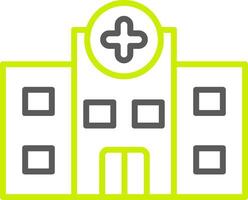 Hospital Line Two Color Icon vector