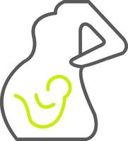 Obstetrics Line Two Color Icon vector