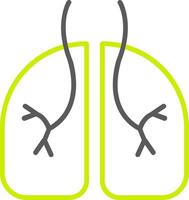 Pulmonology Line Two Color Icon vector