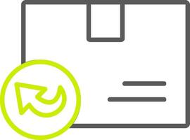 Return Line Two Color Icon vector