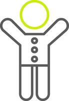 Chlid Patient Line Two Color Icon vector