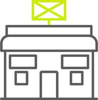 Post Office Line Two Color Icon vector