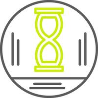 Hourglass Line Two Color Icon vector