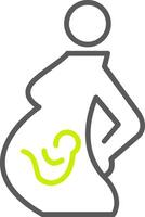 Pregnency Line Two Color Icon vector
