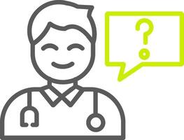 Health Question Line Two Color Icon vector