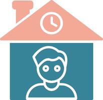 Home Owner Glyph Two Color Icon vector