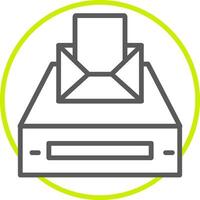 Project Inbox Line Two Color Icon vector