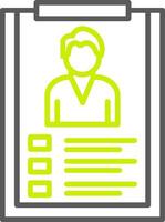 Employee Data Line Two Color Icon vector