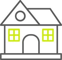 House Line Two Color Icon vector