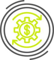 Return On Investment Line Two Color Icon vector