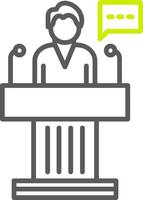 Professional Speaker Line Two Color Icon vector
