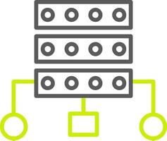 Data Structure Line Two Color Icon vector