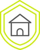 Home Protection Line Two Color Icon vector