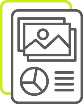 Unstructured Data Line Two Color Icon vector