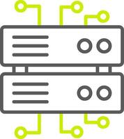 Database Architecture Line Two Color Icon vector