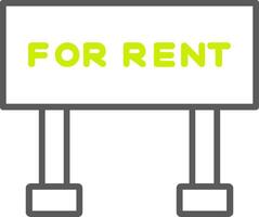 For Rent Line Two Color Icon vector