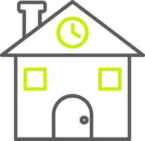 House Line Two Color Icon vector