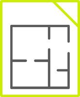 Floor Plans Line Two Color Icon vector