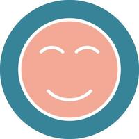 Smile Glyph Two Color Icon vector
