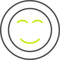Smile Line Two Color Icon vector