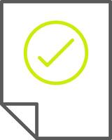Check Line Two Color Icon vector
