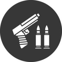 Bullet Glyph Inverted Icon vector