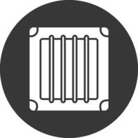 Jail Glyph Inverted Icon vector