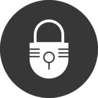 Lock Glyph Inverted Icon vector