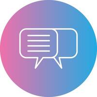 Dialog Line Gradient Circle Icon vector