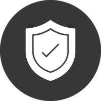 Protection Glyph Inverted Icon vector