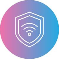 Wifi Security Line Gradient Circle Icon vector