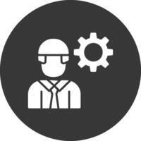 Engineering Glyph Inverted Icon vector