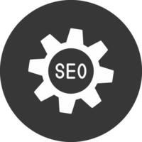 SEO Glyph Inverted Icon vector