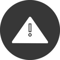 Alert Sign Glyph Inverted Icon vector