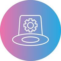 Whitehat Line Gradient Circle Icon vector