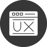 User Experience Glyph Inverted Icon vector