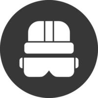 Foreman Gear Glyph Inverted Icon vector