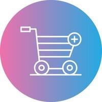 Add to Cart Line Gradient Circle Icon vector