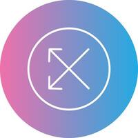 Split Line Gradient Circle Icon vector