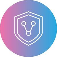 Connect Security Line Gradient Circle Icon vector