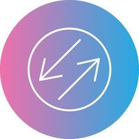 Swap Line Gradient Circle Icon vector