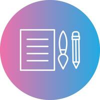 Edit Tools Line Gradient Circle Icon vector