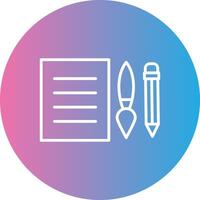 Edit Tools Line Gradient Circle Icon vector